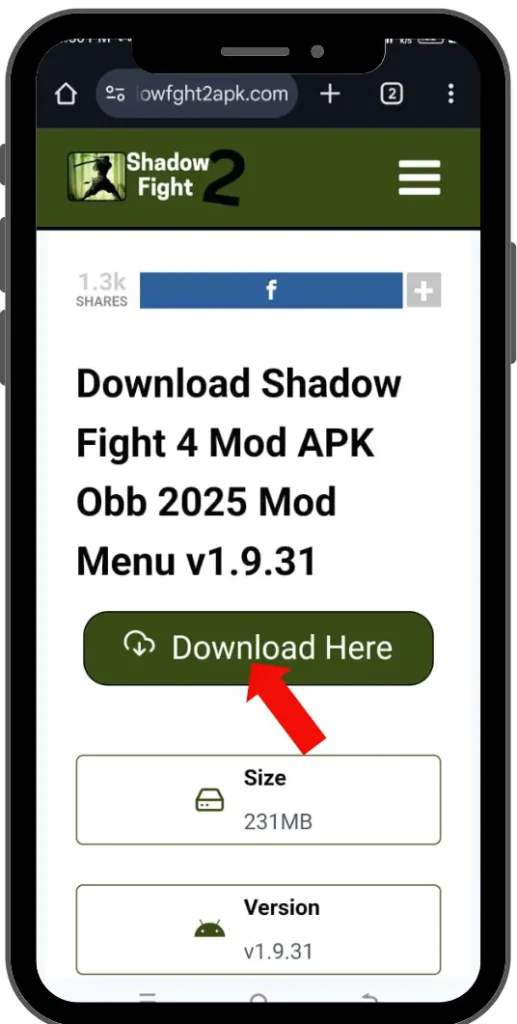 Download Shadow Fight 4 Mod APK Obb 2025 Mod Menu v1.9.40 8 Click on the download button for downloading Shadow Fight 4 Mod APK